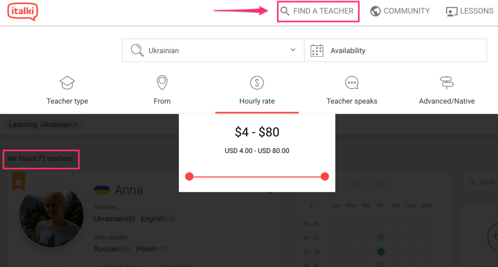 how to find ukrainian teacher ot tutor