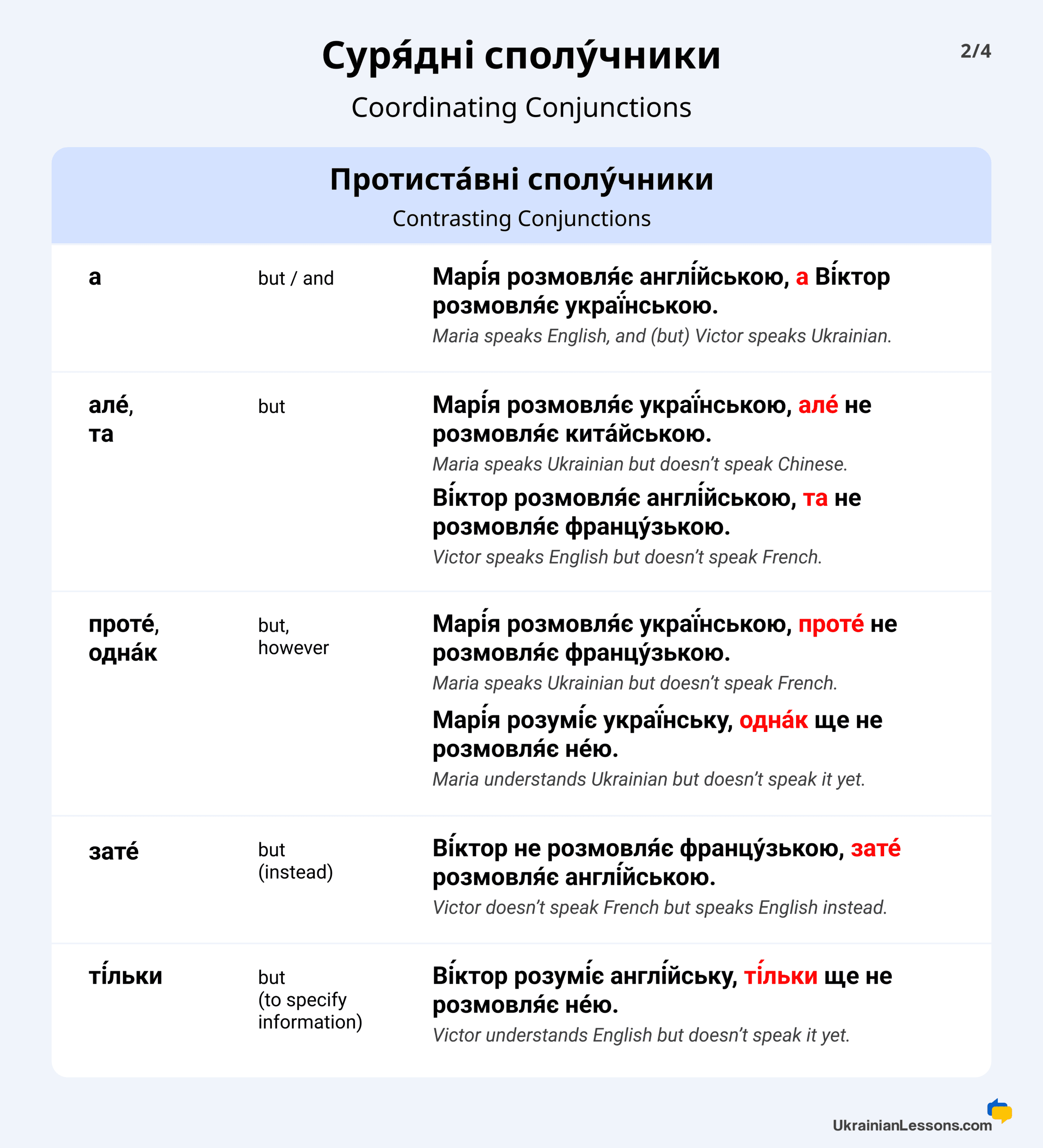 Conjunctions